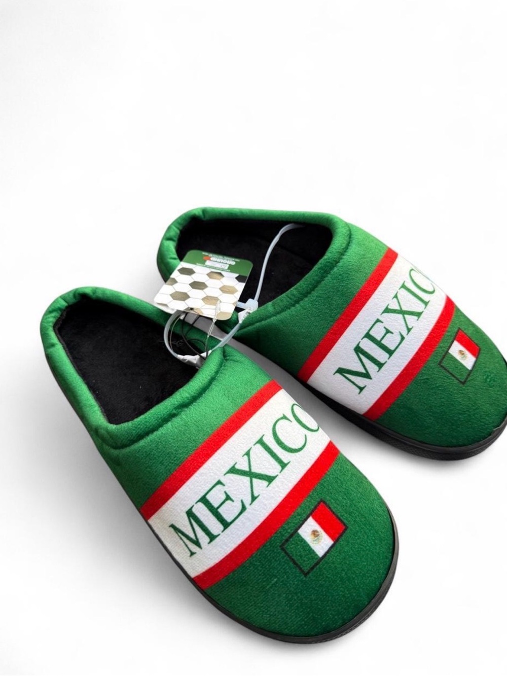 Mexico Soccer Fan Slippers Unisex M Men’s 7–8 Women’s 8.5–9.5